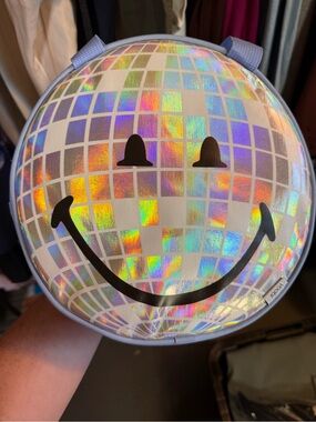 Holographic Smiley Disco Ball Lunch Box